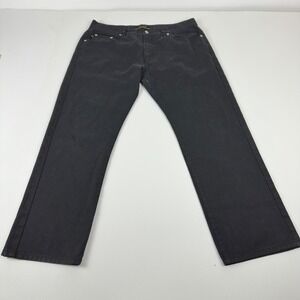 Maxi Milian New York Jeans Mens 38x32 Black Dark Wash Straight Leg Denim